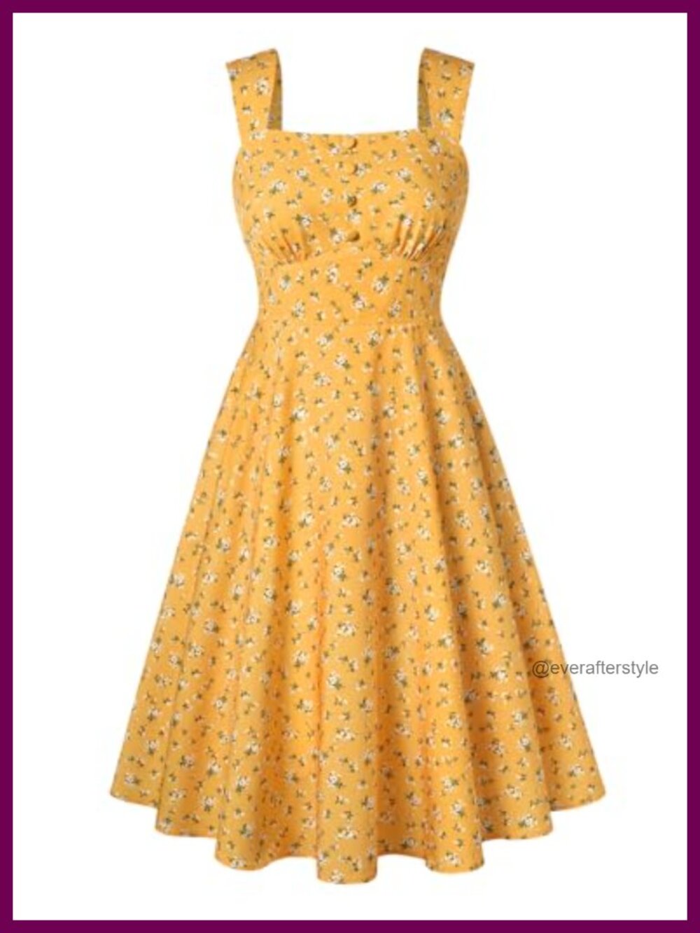 Square Neck Midi Sundress A Line Sleeveless Summer Dress with Pockets